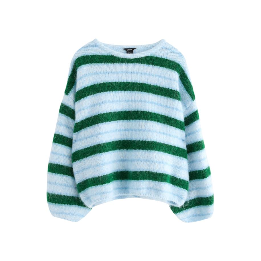 Lindex Lindex Trui Lollie pastelblauw / lichtblauw / donkergroen -