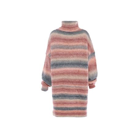 Sidona Sidona Trui donkerbeige / duifblauw / rosa / lichtroze