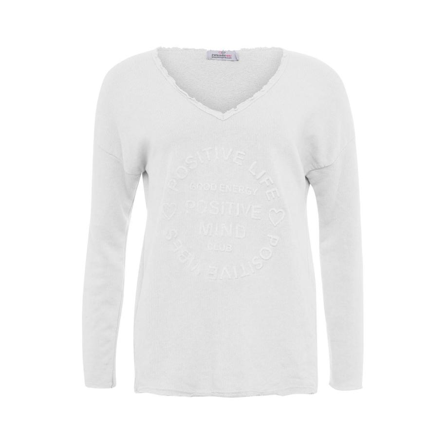 zwillingsherz Zwillingsherz Sweatshirt Positive Mind wit -