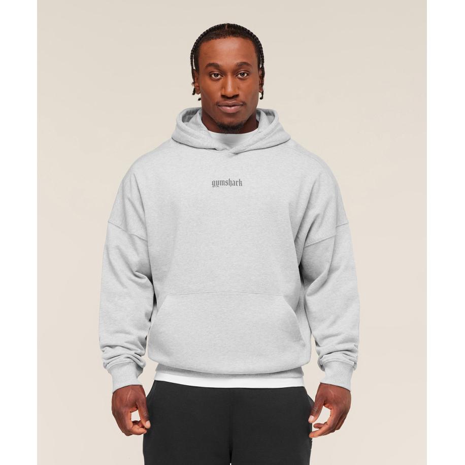 Gymshark Olde English Hoodie Soft Grey Marl Grijs