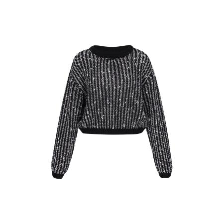 myMo ROCKS Trui zilvergrijs / zwart / wit