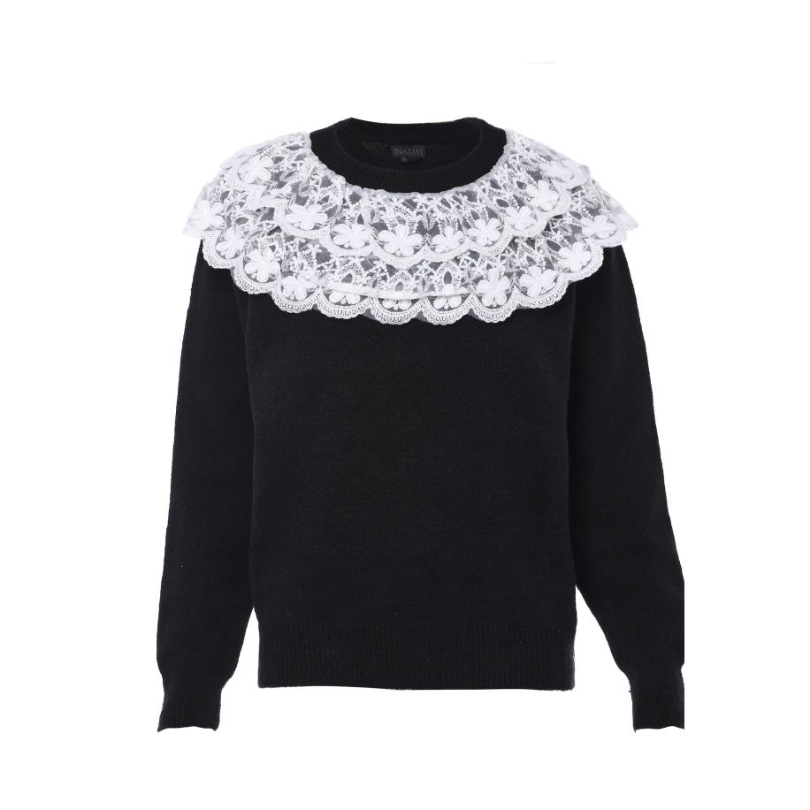 NAEMI Trui zwart / wit Zwart