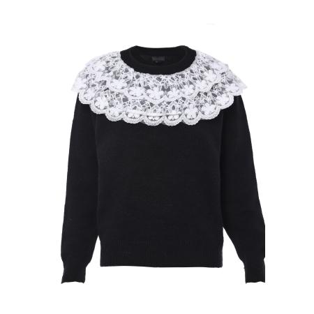 NAEMI Trui zwart / wit