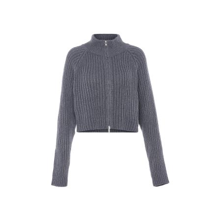 MYMO MYMO Gebreid vest donkergrijs