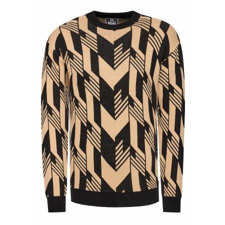 Rusty Neal Rusty Neal Trui beige / zwart
