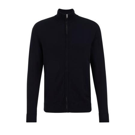 Fundamentals heren Slender fit fijngebreid vest - Donkerblauw - Katoen - Maat: L