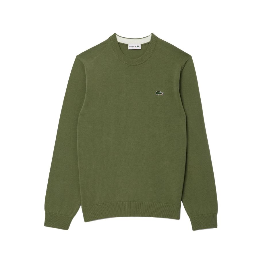 Lacoste Trui ronde halsgroen, Effen Groen