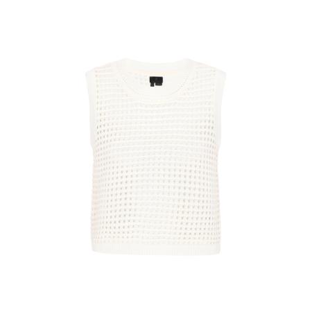 DreiMaster DreiMaster Klassik Gebreide bodywarmer wit