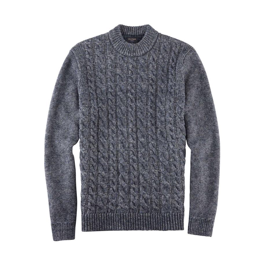 OLYMP Casual Trui ronde hals marine, Motief Blauw