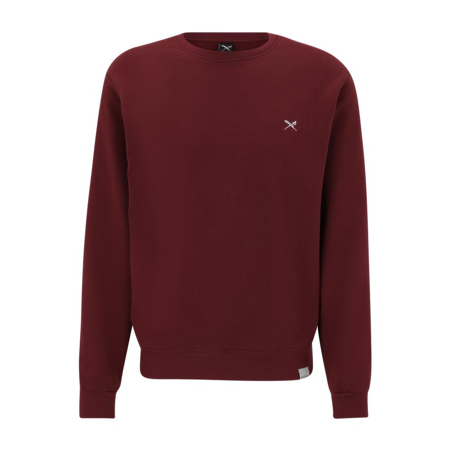 Iriedaily Iriedaily Sweatshirt Mini Flag 2 bordeaux / wit -