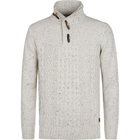 Petrol Kabeltrui Half Zip Hamilton Ecru