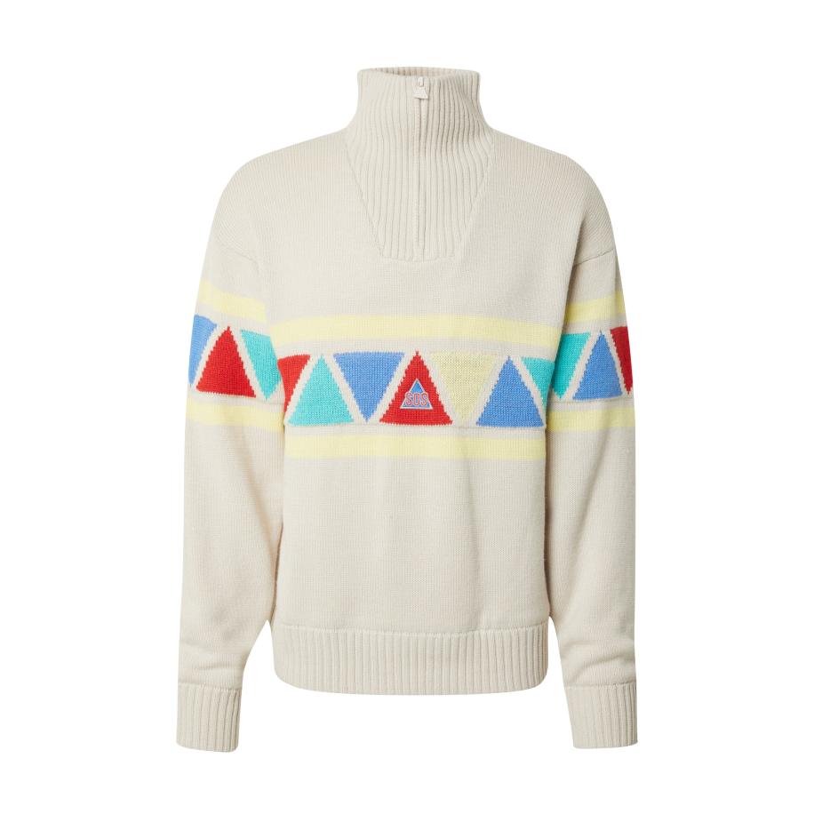 SOS SOS Trui The Windbreaker aqua / lichtgeel / greige / rood -