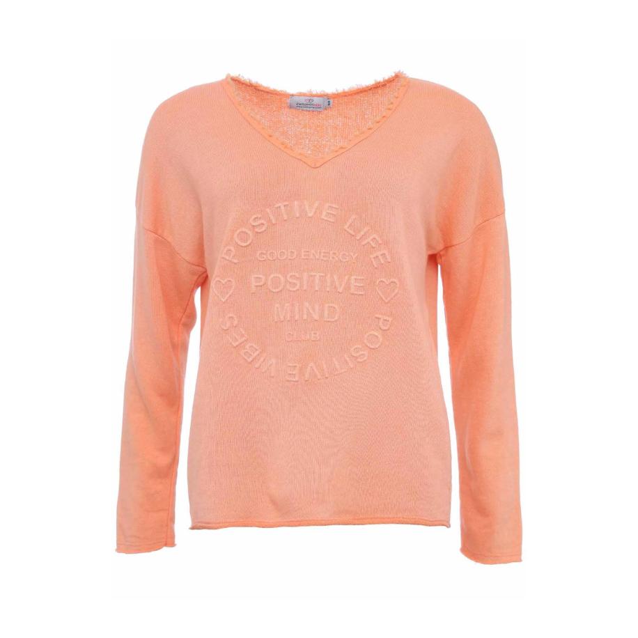 zwillingsherz Zwillingsherz Sweatshirt Positive Mind oranje / lichtoranje -