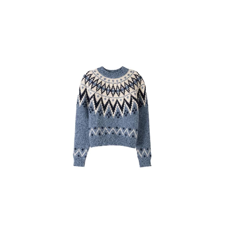 Bershka Bershka Trui beige / blauw / nachtblauw -