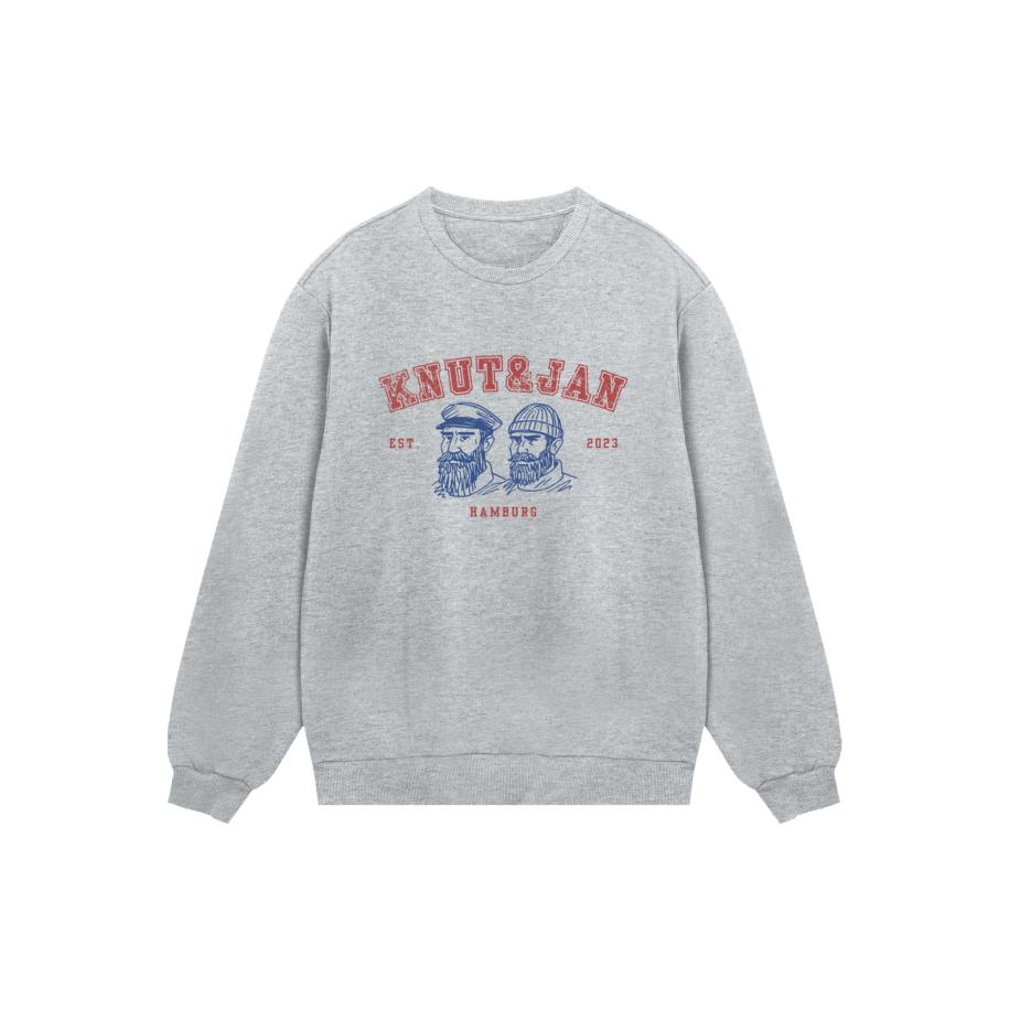 F4NT4STIC Sweatshirt Knut & Jan Hamburg blauw / grijs / rood Grijs
