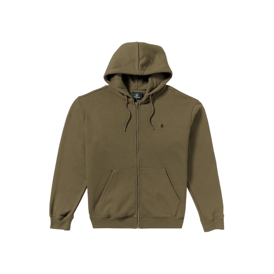 Volcom Sweatvest Single Stone olijfgroen Groen