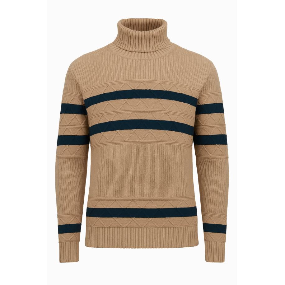 D’S Damat D’S Damat Trui camel / zwart -