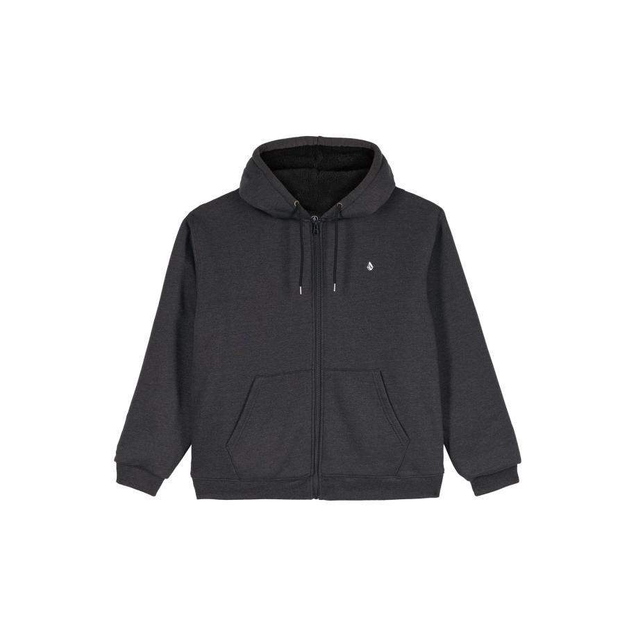 Volcom Sweatvest Single Stone Lined antraciet Grijs