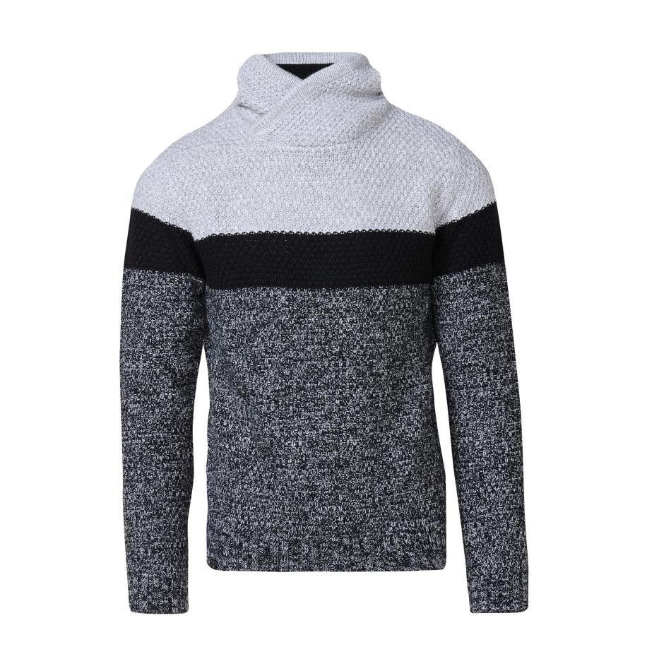 KOROSHI Trui lichtgrijs / zwart Grijs