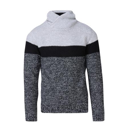 KOROSHI Trui lichtgrijs / zwart