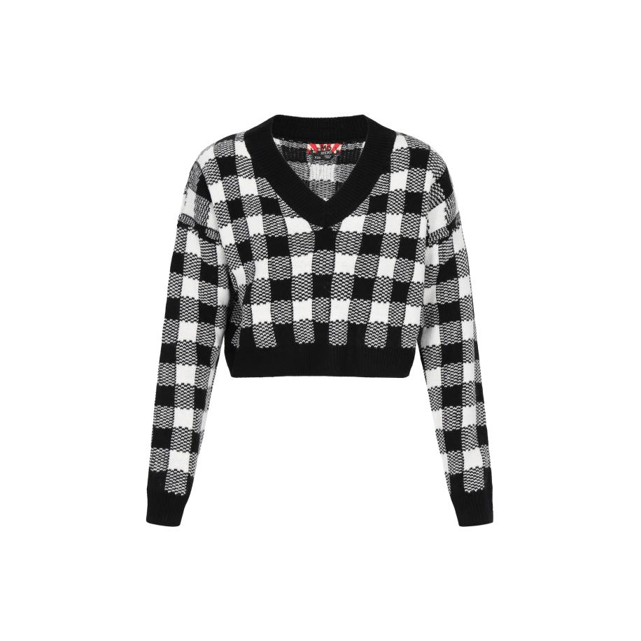 myMo ROCKS Trui zwart / wit Multicolor