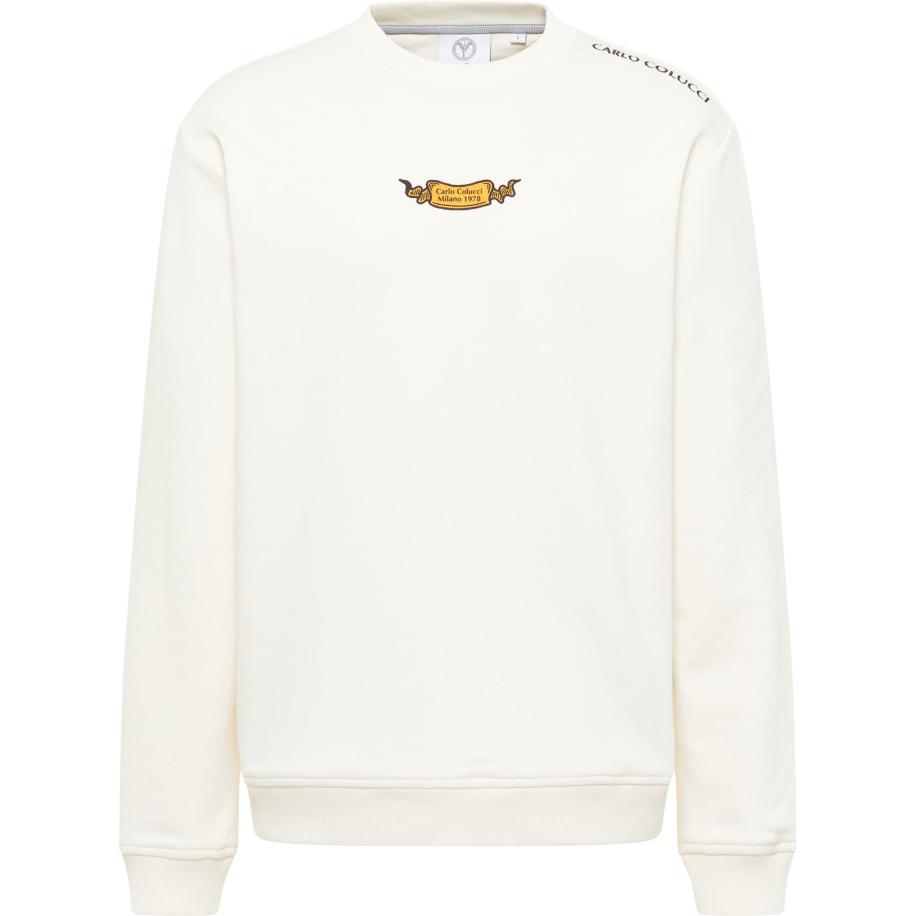 carlo colucci Carlo Colucci Sweatshirt Eichner navy / azuur / geel / wit -