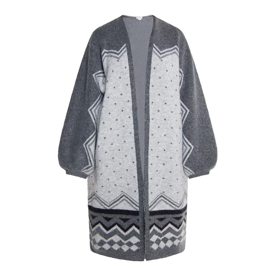 Usha usha FESTIVAL Gebreid vest lichtgrijs / donkergrijs / zwart -