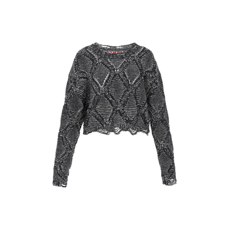 myMo ROCKS Trui grijs / zwart gemêleerd Multicolor