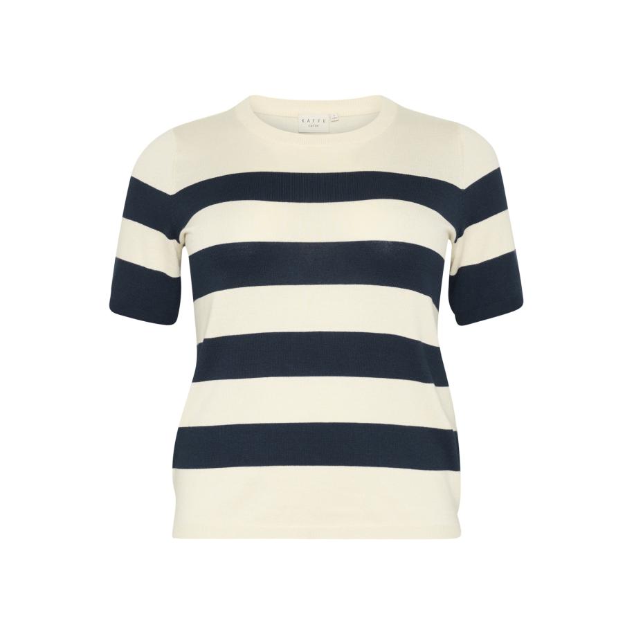 KAFFE CURVE Trui KC Malia navy / wit Blauw