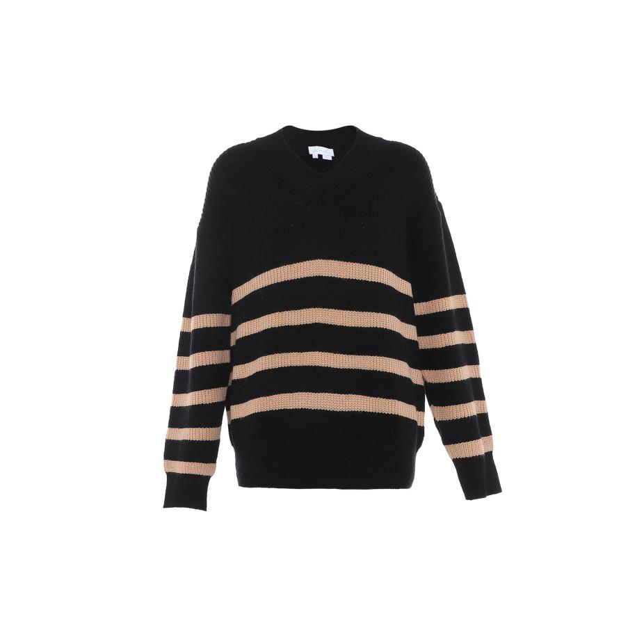 BLONDA BLONDA Trui cappuccino / zwart -
