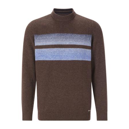 BABISTA Trui ronde halsbruin, Gestreept