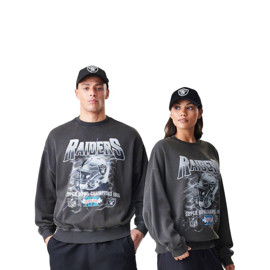 NEW ERA Sweatshirt NFL LASRAI lichtblauw / lichtgrijs / donkergrijs / wit Grijs