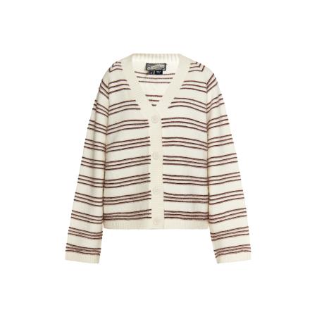 DreiMaster DreiMaster Vintage Gebreid vest Imane crème / donkerbruin