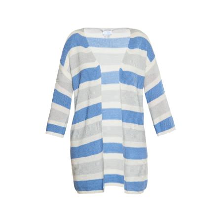 Usha usha BLUE LABEL Gebreid vest hemelsblauw / lichtgrijs / wit