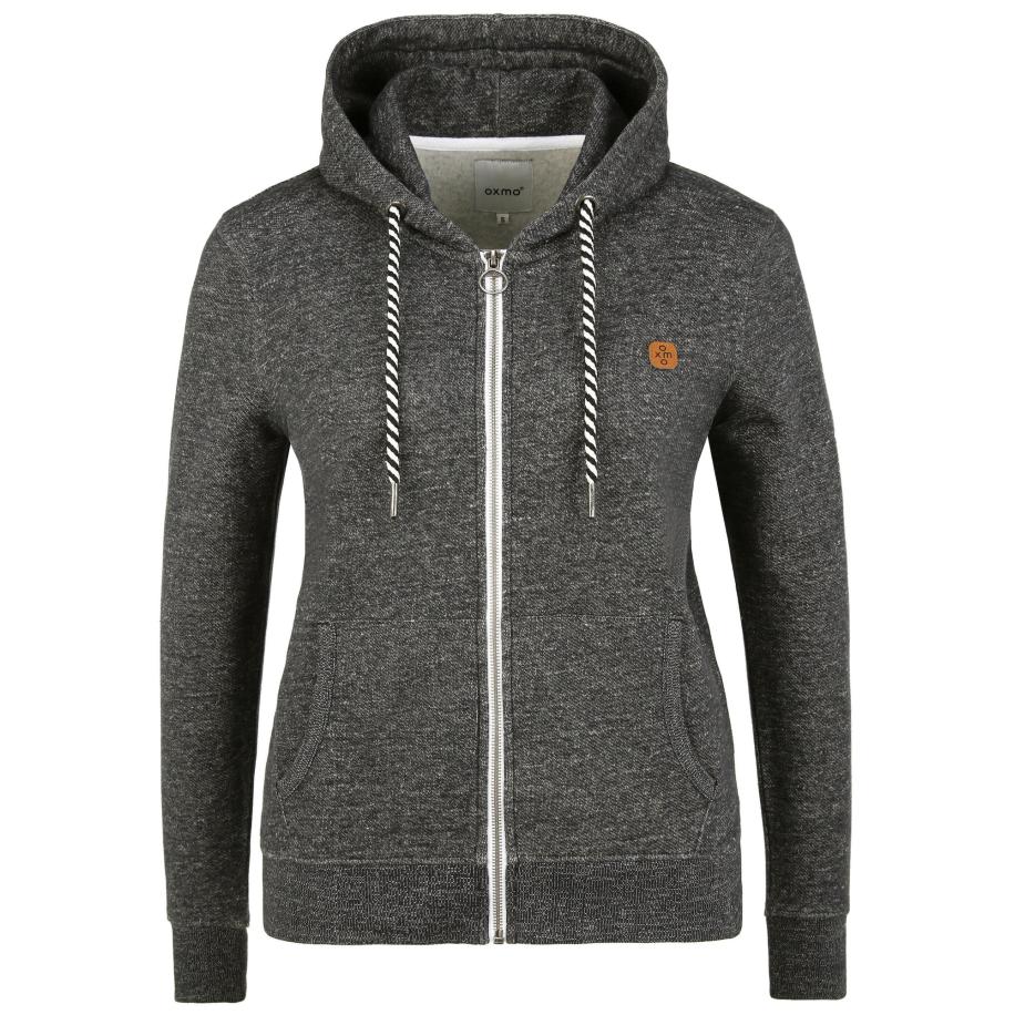 Oxmo Oxmo Sweatvest Celia bruin / zwart -