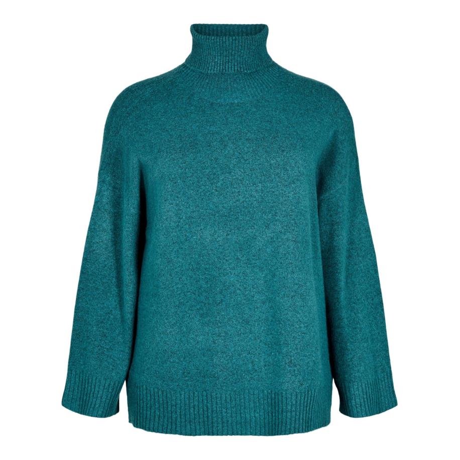 Zizzi Zizzi Trui Cavista donkergroen -