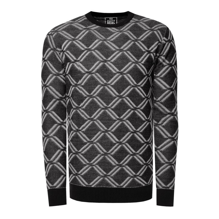 Rusty Neal Rusty Neal Trui grijs / zwart -