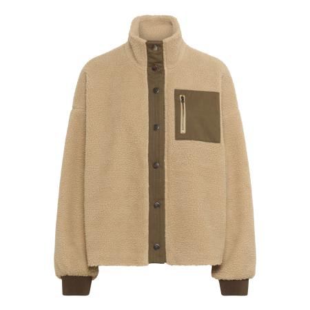 Culture CULTURE Fleece jas Tally beige / bruin