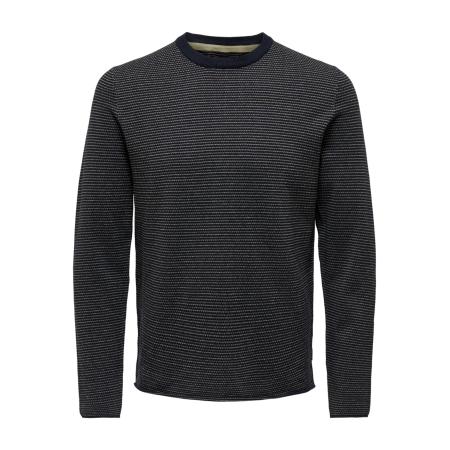 Only & Sons Only & Sons Trui ONSNiguel sand / donkerblauw
