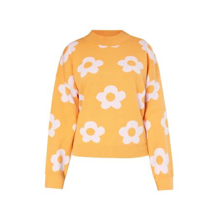 swirly Trui oranje / wit