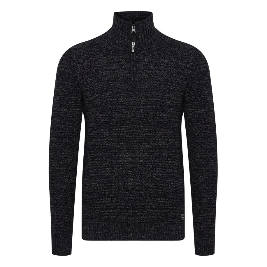 11 Project 11 Project Trui ALBANUS zwart gemêleerd -