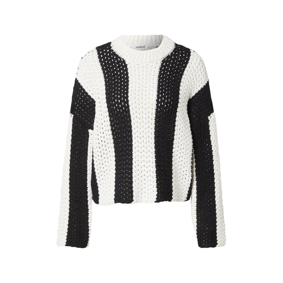 Soaked in Luxury SOAKED IN LUXURY Trui Menaka zwart / wit -