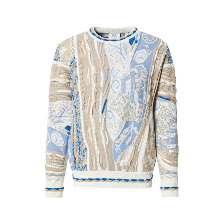 carlo colucci Carlo Colucci Trui beige / blauw / lichtblauw / wit