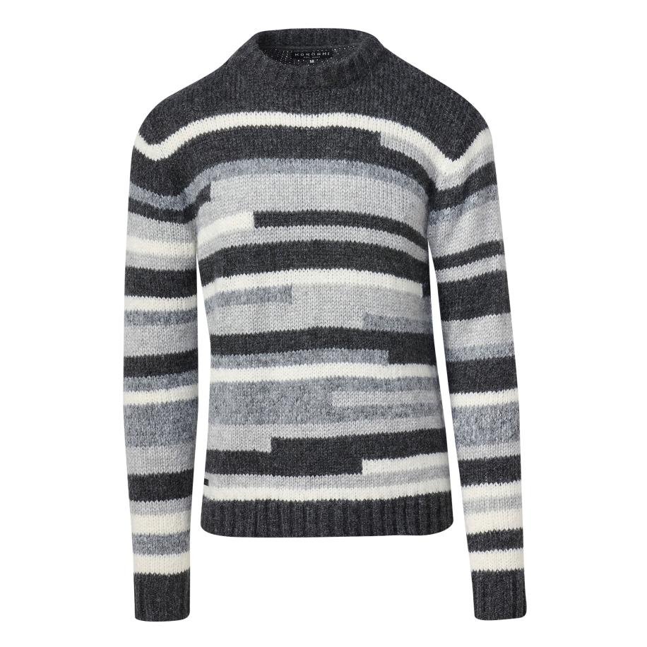 KOROSHI KOROSHI Trui grijs / zwart / wit -