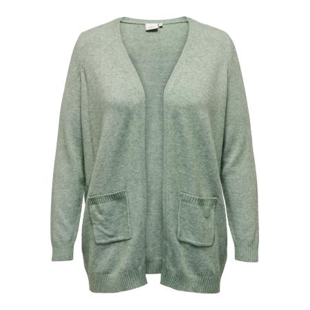 Only Carmakoma ONLY Carmakoma Gebreid vest Esly mintgroen