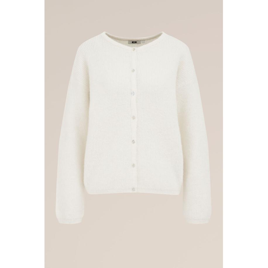 WE Fashion Dames gebreid vest van wolmix - Regular fit - Wit - Maat: XXL Wit