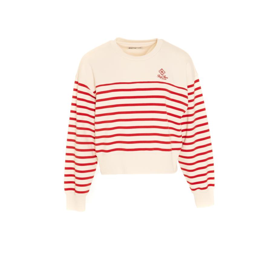 Big Star BIG STAR Sweatshirt Rosa rood / wit -