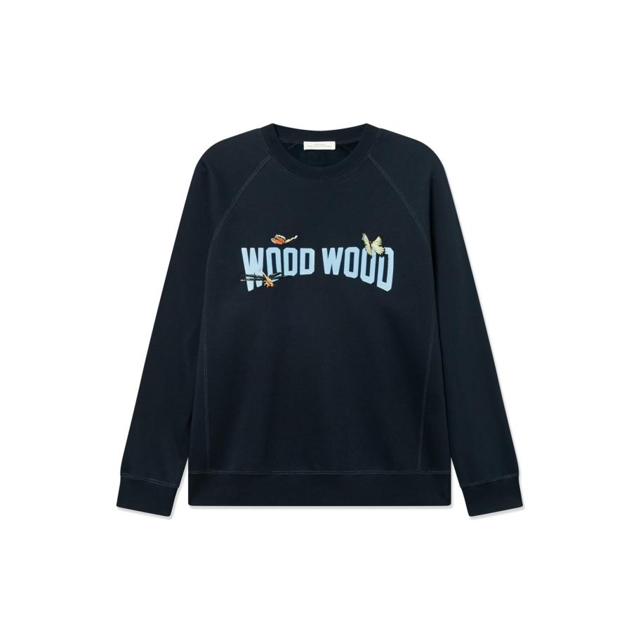 WOOD WOOD Sweatshirt WWHester nachtblauw / lichtblauw / mosterd Blauw