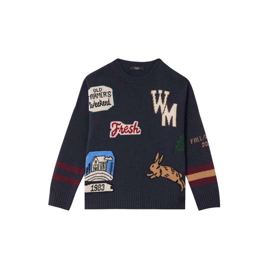 Weekend Max Mara Weekend Max Mara Trui PAVIDI blauw / navy / rood / wit -