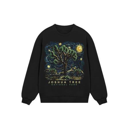 F4NT4STIC F4NT4STIC Sweatshirt US National Parks Joshua Tree Oil On Canvas Style nachtblauw / geel / donkergroen / zwart